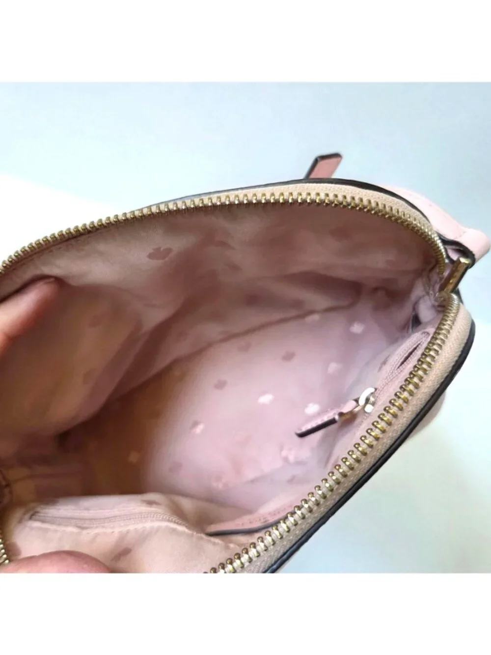 Kate Spade Purse Pink Light Rosebud Saffiano Leather Staci Dome Crossbody Bag